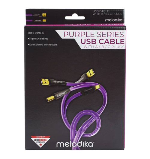 Melodika MDUAA Purple - Kabel USB 2.0 typu USB A-A