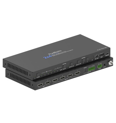 PureLink PureTools PT-SP-HD24-48G - Przełącznik / rozdzielacz 2x4 HDMI 2.1 8K/60Hz 48Gbps ze skalerem i ekstrakcją audio