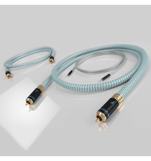 Ricable Invictus Turntable Reference - Komplet kabli gramofonowych interkonekt stereo RCA