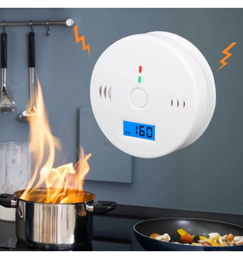 Czujnik czadu tlenku węgla CO z wyświetlaczem LCD - WJ-CO999