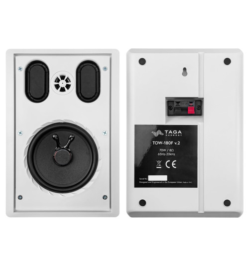 Taga Harmony TOW-180F v.2 - Głośniki instalacyjne naścienne Slim (para)