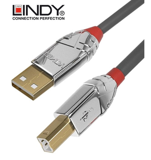 Lindy 36644 Kabel USB 2.0 A-B Cromo Line - 5m