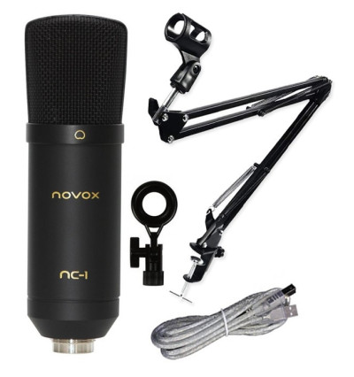 Mikrofon NOVOX NC-1 + uchwyt statyw mikrofonowy