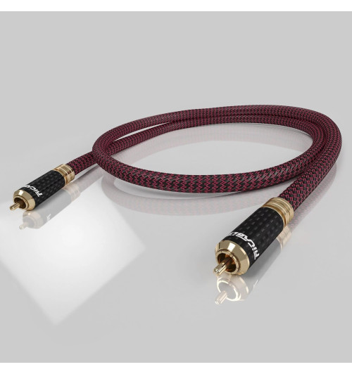 Ricable Invictus Coaxial - Kabel cyfrowy koaksjalny interkonekt audio RCA - RCA 75 Ohm