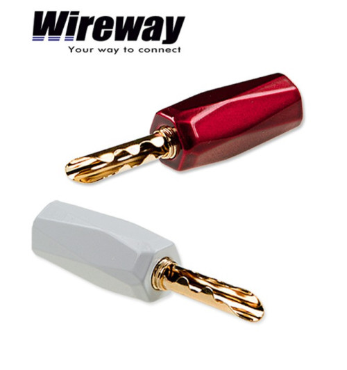 Wtyk bananowy głośnikowy Wireway WW420704 - para