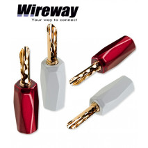 Wtyk bananowy głośnikowy Wireway WW420704 - para