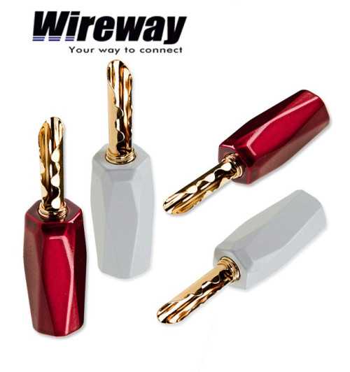 Wtyk bananowy głośnikowy Wireway WW420704 - para