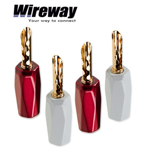 Wtyk bananowy głośnikowy Wireway WW420704 - para