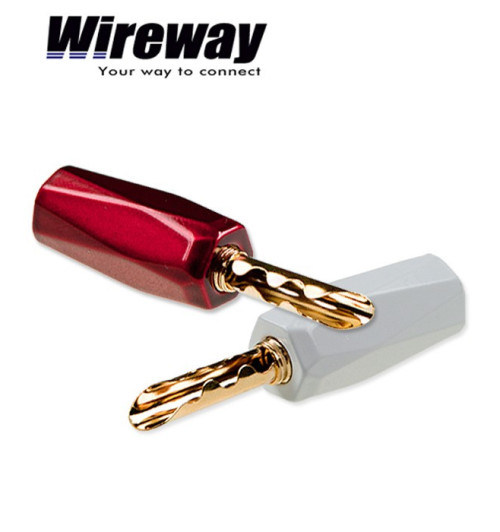 Wtyk bananowy głośnikowy Wireway WW420704 - para