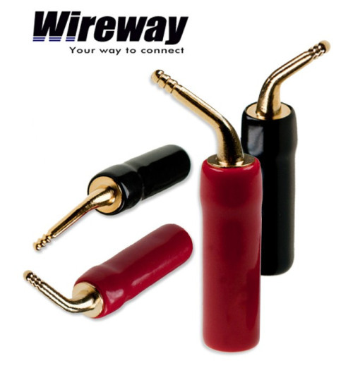 Wtyk głośnikowy kątowy typu szpilka Wireway WW420702 - para