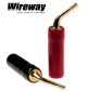 Wtyk głośnikowy kątowy typu szpilka Wireway WW420702 - para