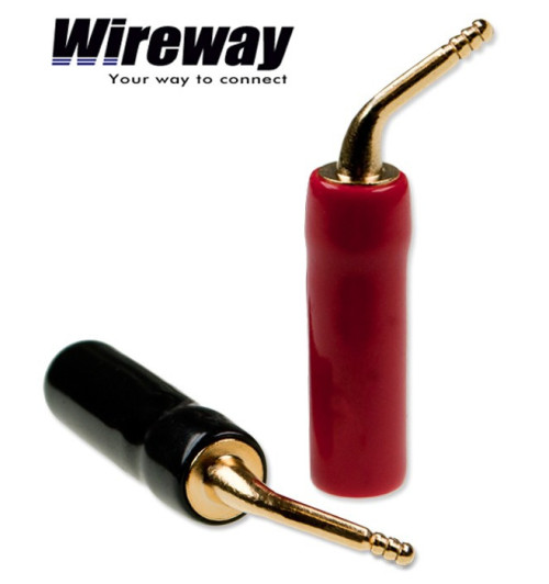 Wtyk głośnikowy kątowy typu szpilka Wireway WW420702 - para
