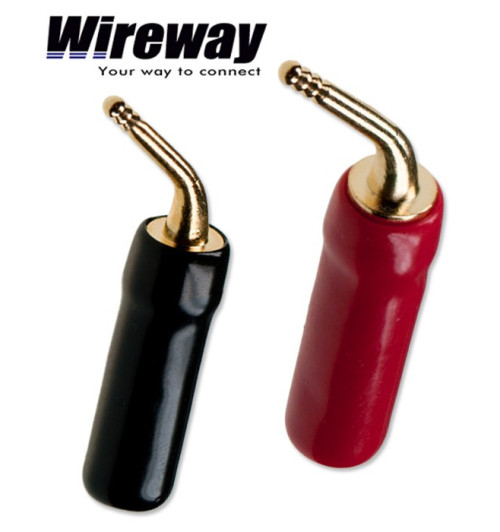 Wtyk głośnikowy kątowy typu szpilka Wireway WW420702 - para