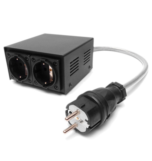 Tomanek TAP2P+ - 2-gniazdowa listwa zasilająca z filtrem sieci i DC blockerem