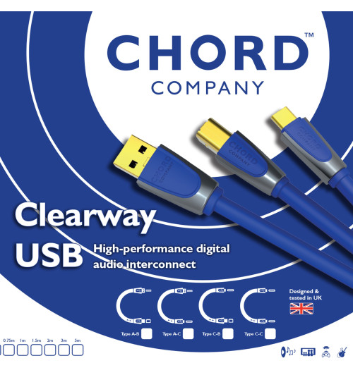 Chord Company Clearway USB A-B - Kabel cyfrowy interkonekt audio USB-A do USB-B