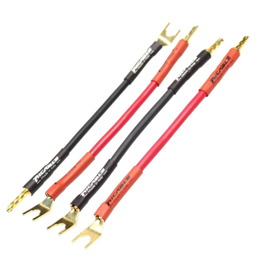 Ricable Dedalus Bridge Elite EPB - Audiofilskie zworki do kolumn głośnikowych widły-banan komplet 4x 16cm