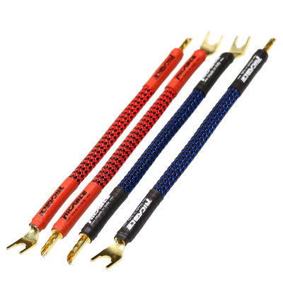 Ricable Invictus Bridge Reference RPB - Audiofilskie zworki do kolumn głośnikowych widły-banan komplet 4x 18cm