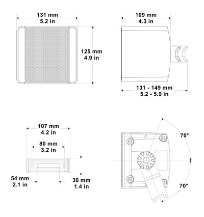 Biamp Desono KUBO3 - Kompaktowe głośniki naścienne (para)