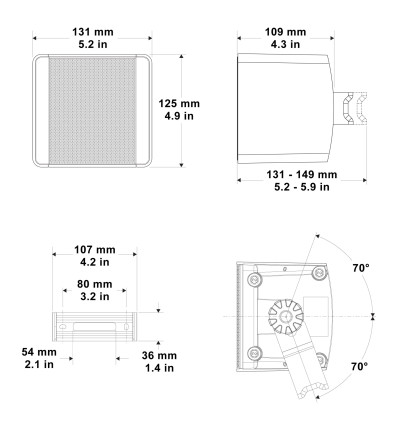 Biamp Desono KUBO3T - Kompaktowe głośniki naścienne (para)