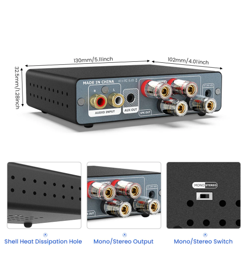 AIYIMA A07 MAX – Wzmacniacz mocy / 300 W / DC 24–48 V