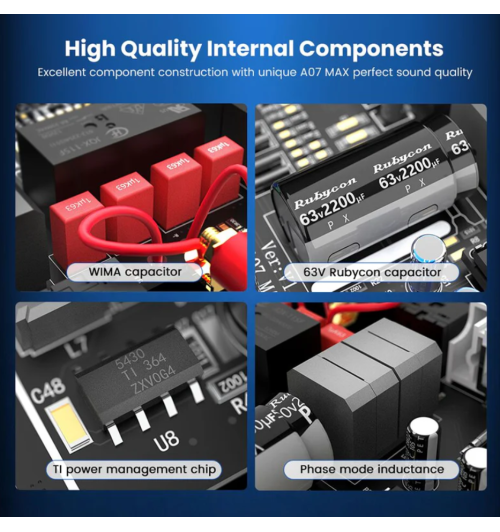 AIYIMA A07 MAX – Wzmacniacz mocy / 300 W / DC 24–48 V