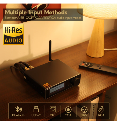 AIYIMA A80 – wszechstronny wzmacniacz z DAC i Hi-Res Audio