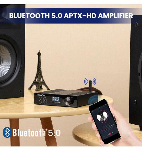 AIYIMA D03 – High-endowy wzmacniacz stereo 2x150W z Bluetooth 5.0
