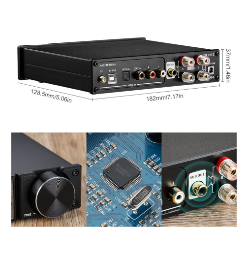 AIYIMA D05 – High-endowy wzmacniacz stacjonarny z Bluetooth 5.0