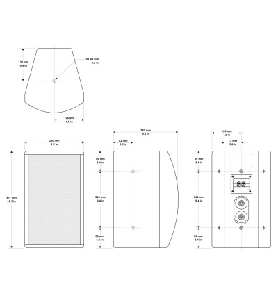 Biamp Desono MASK8F - Kolumna głośnikowa do montażu na ścianie