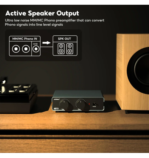 AIYIMA T3 PRO – lampowy przedwzmacniacz gramofonowy MM/MC