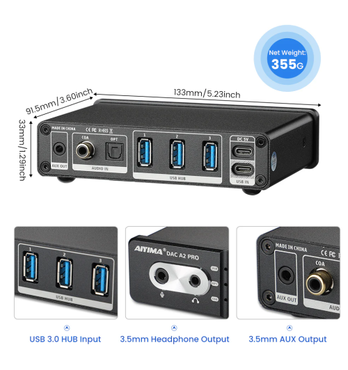 AIYIMA DAC-A2 PRO – wysokiej klasy przetwornik cyfrowo-analogowy dla wymagających