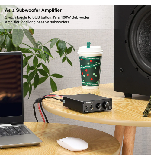 AIYIMA A1001 – kompaktowy wzmacniacz do subwoofera 100W