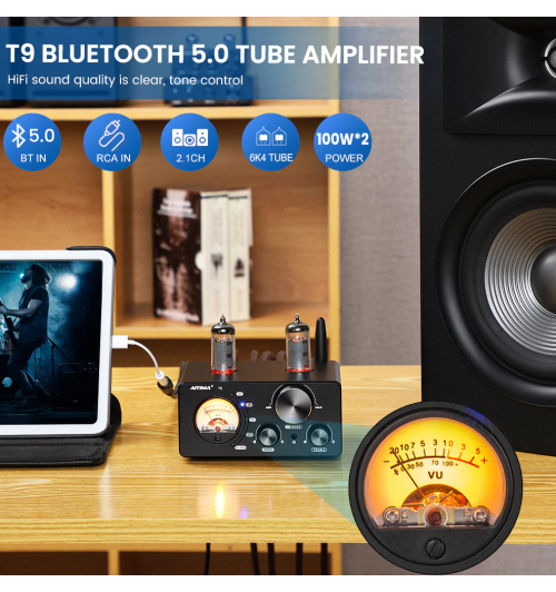 AIYIMA T9 – High-endowy wzmacniacz lampowy Hi-Fi z potężnym brzmieniem
