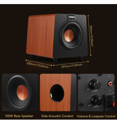 AIYIMA 800X – Potężny subwoofer o imponującym basie i stabilnej konstrukcji