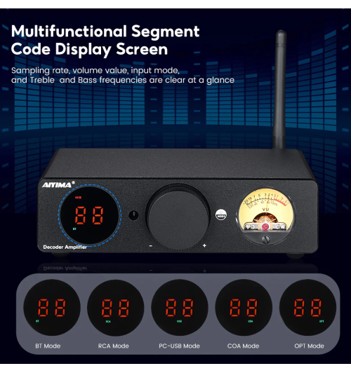 AIYIMA DECODER AMP – potężny przetwornik DAC i wzmacniacz stereo 2x300W