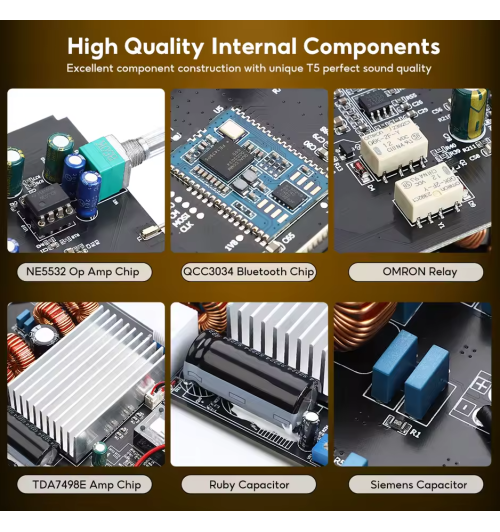 AIYIMA T5 – wysokiej klasy wzmacniacz lampowy z Bluetooth 4.2