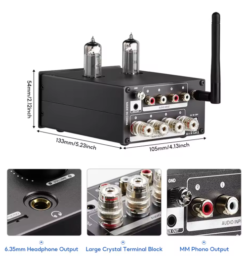 AIYIMA T5 – wysokiej klasy wzmacniacz lampowy z Bluetooth 4.2