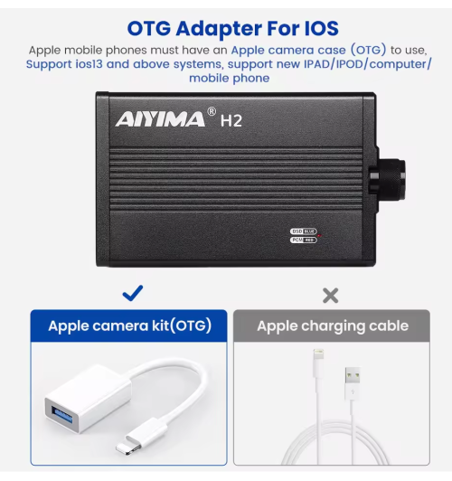 AIYIMA H2 – przenośny wzmacniacz słuchawkowy 3000mAh