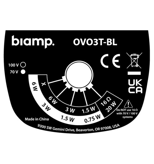 Biamp OVO3T - Kompaktowe głośniki naścienne (para)