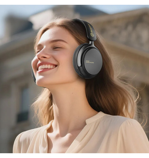 BUGANi Space BH01 - Nauszne słuchawki bezprzewodowe Bluetooth 6.0 z ANC