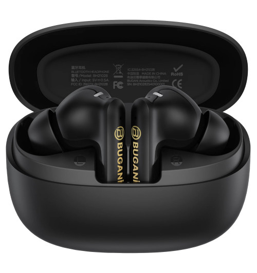 BUGANi Freebuds B20 - Bezprzewodowe słuchawki dokanałowe TWS Bluetooth 6.0 z ANC