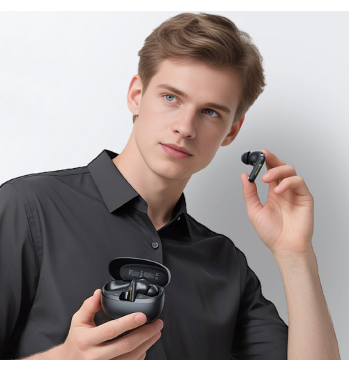 BUGANi Freebuds B20 - Bezprzewodowe słuchawki dokanałowe TWS Bluetooth 6.0 z ANC