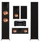 Zestaw kina domowego 5.0: Klipsch RP-6000F II + RP-500M II + RP-500C II + Onkyo TX-RZ50
