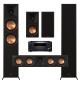 Zestaw kina domowego 5.0: Klipsch RP-6000F II + RP-500M II + RP-404C II + Onkyo TX-RZ50