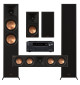 Zestaw kina domowego 5.0: Klipsch RP-6000F II + RP-500M II + RP-404C II + Onkyo TX-NR7100