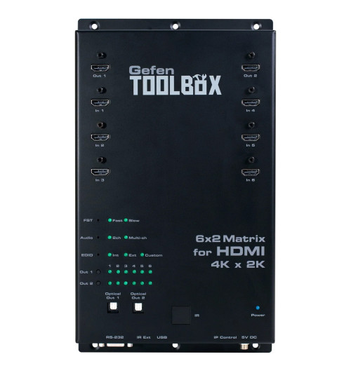 Gefen GTB-HD4K2K-642-BLK - Przełącznik HDMI / Matrix 6x2 4K Ultra HD