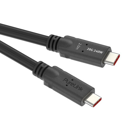 PureLink PI6500-020 PureInstall MicroX4 - Kabel USB4 (Gen2x2) USB-C do USB-C 20Gbps E-Marker 2m