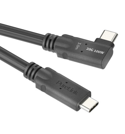 PureLink PI6620-030 PureInstall MicroX4 - Kabel USB4 (Gen2x2) USB-C do USB-C 90° 20Gbps E-Marker 3m
