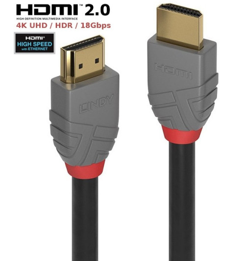 Kabel HDMI HIGHSPEED 4K Lindy 36965 Anthra Line - 5m