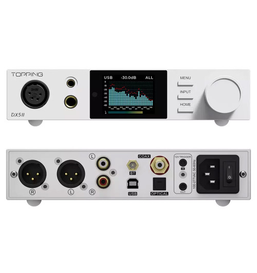 Topping DX5 II - Zbalansowany przetwornik cyfrowo-analogowy DAC / wzmacniacz słuchawkowy